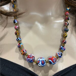 Rare Italian Venetian Millefiori necklace